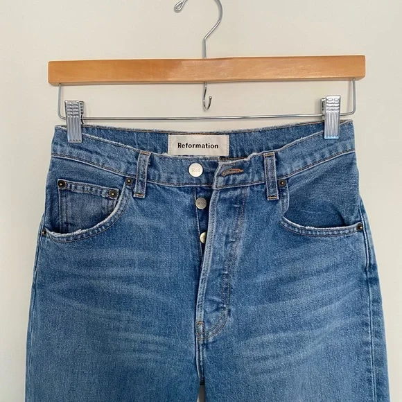 Reformation Cynthia High Rise Relaxed Denim Jeans 26 - Picture 5 of 8